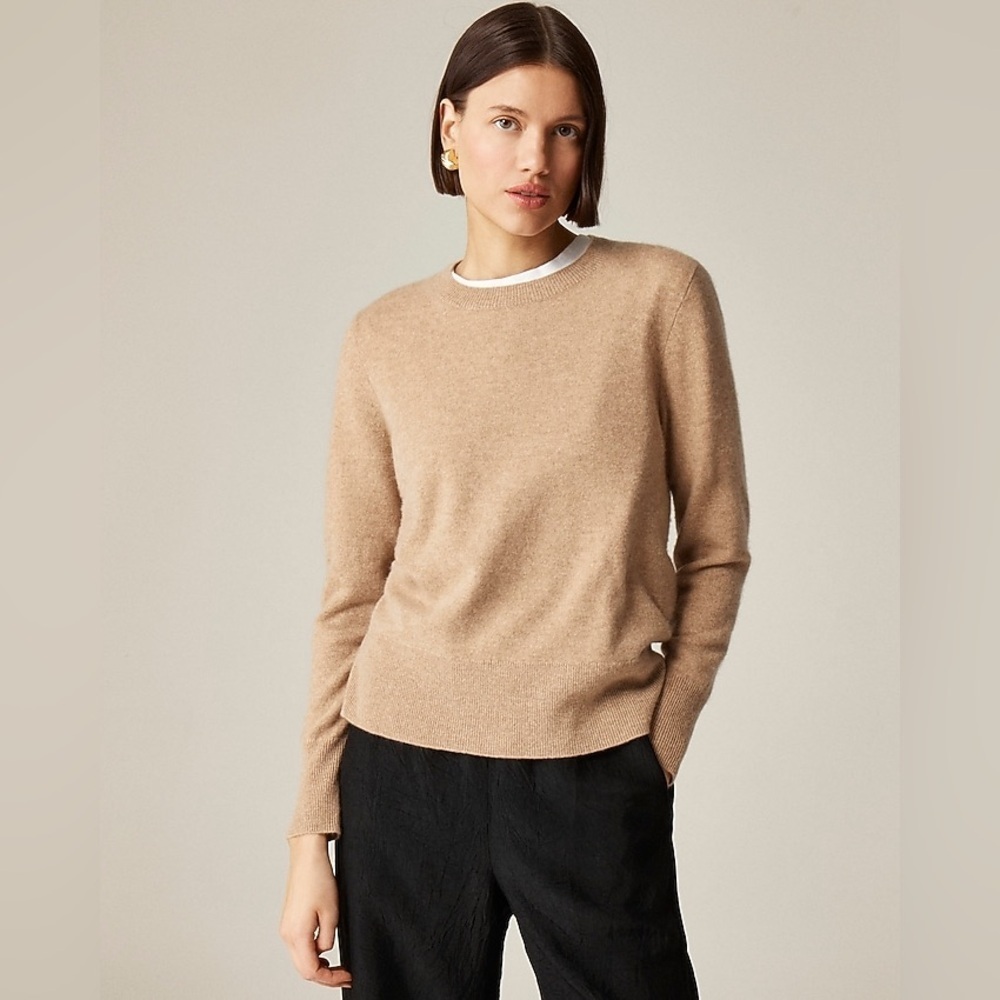 J-Crew Women’s 100% Cashmere classic-fit crewneck sweater Long sleeve Size Small